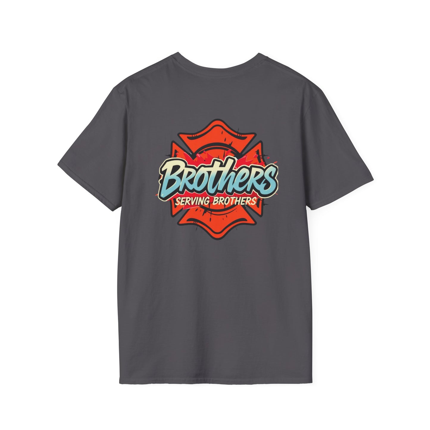 Brothers Serving Brothers Unisex Softstyle T-Shirt - Fun Graphic Tee for Sibling Bonds