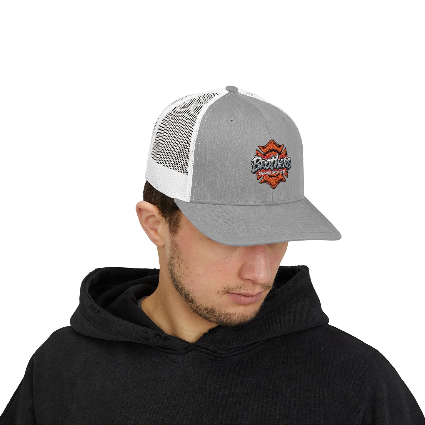 Brothers Serving Snapback Trucker Cap for Family and Friends