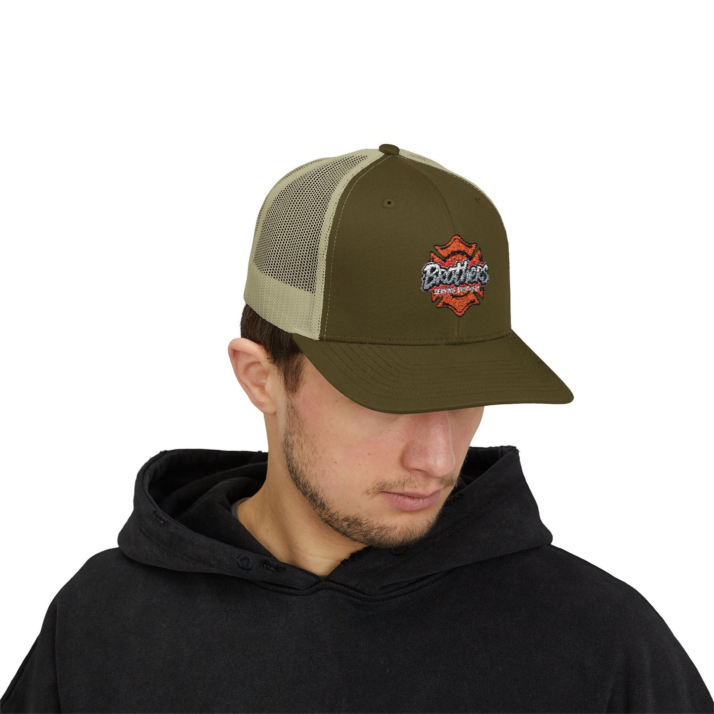 Brothers Serving Snapback Trucker Cap for Family and Friends