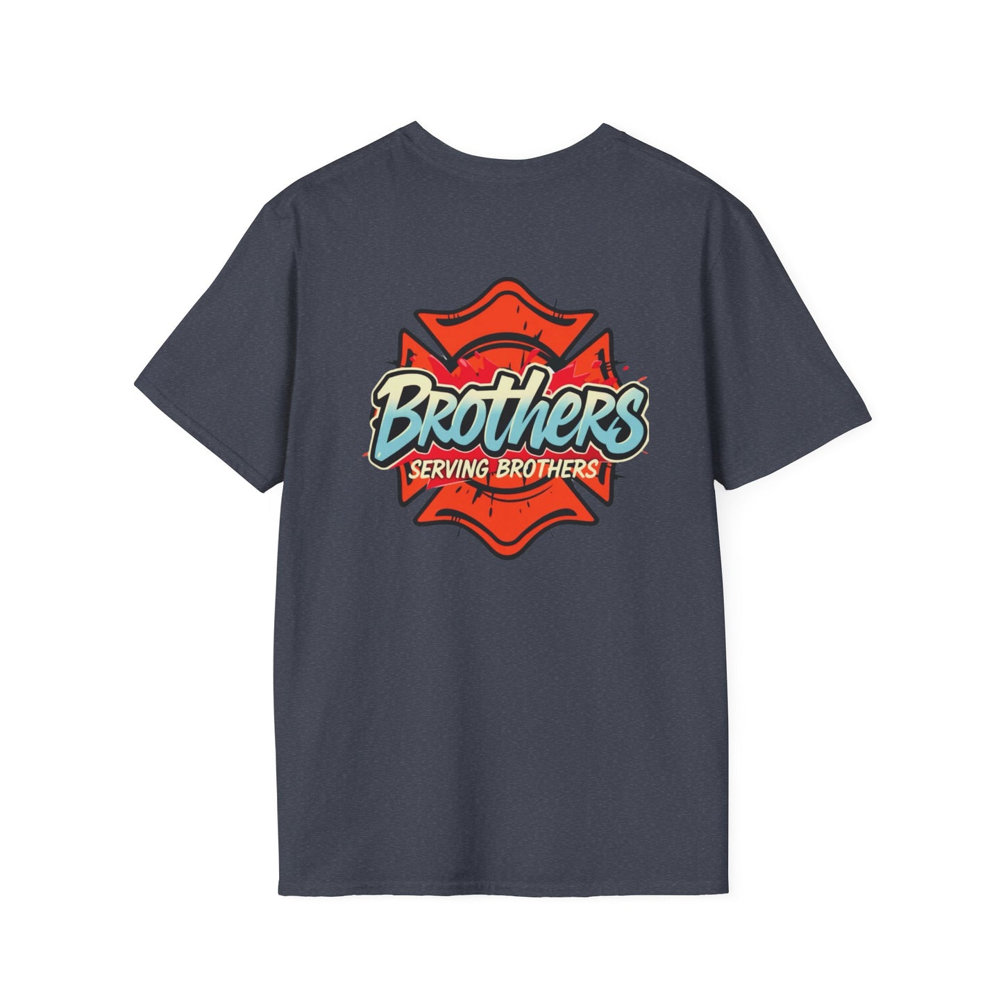 Brothers Serving Brothers Unisex Softstyle T-Shirt - Fun Graphic Tee for Sibling Bonds