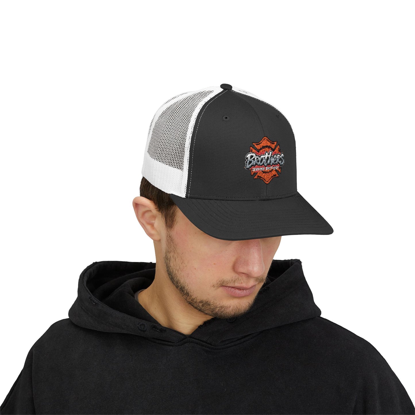 Brothers Serving Snapback Trucker Cap for Family and Friends