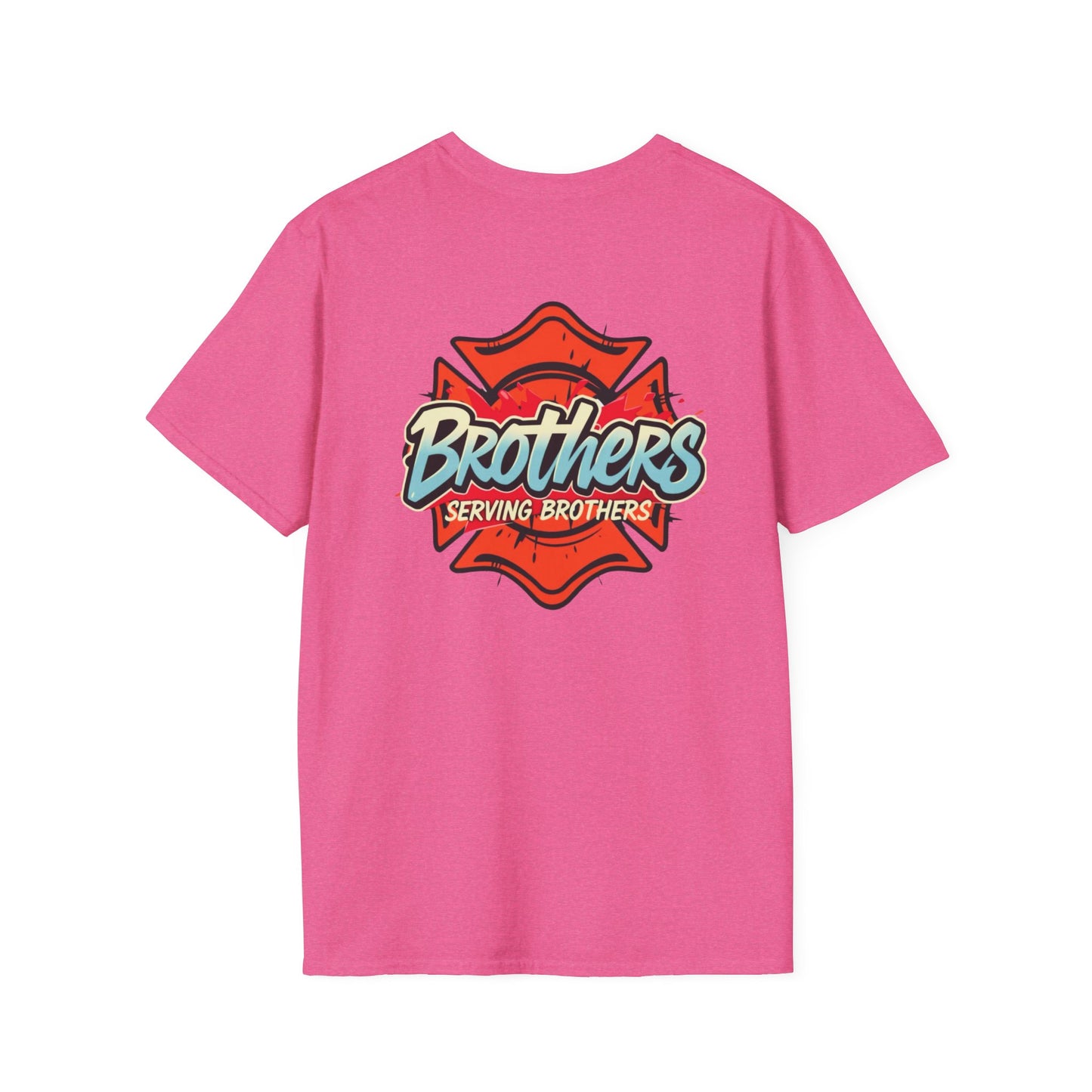Brothers Serving Brothers Unisex Softstyle T-Shirt - Fun Graphic Tee for Sibling Bonds