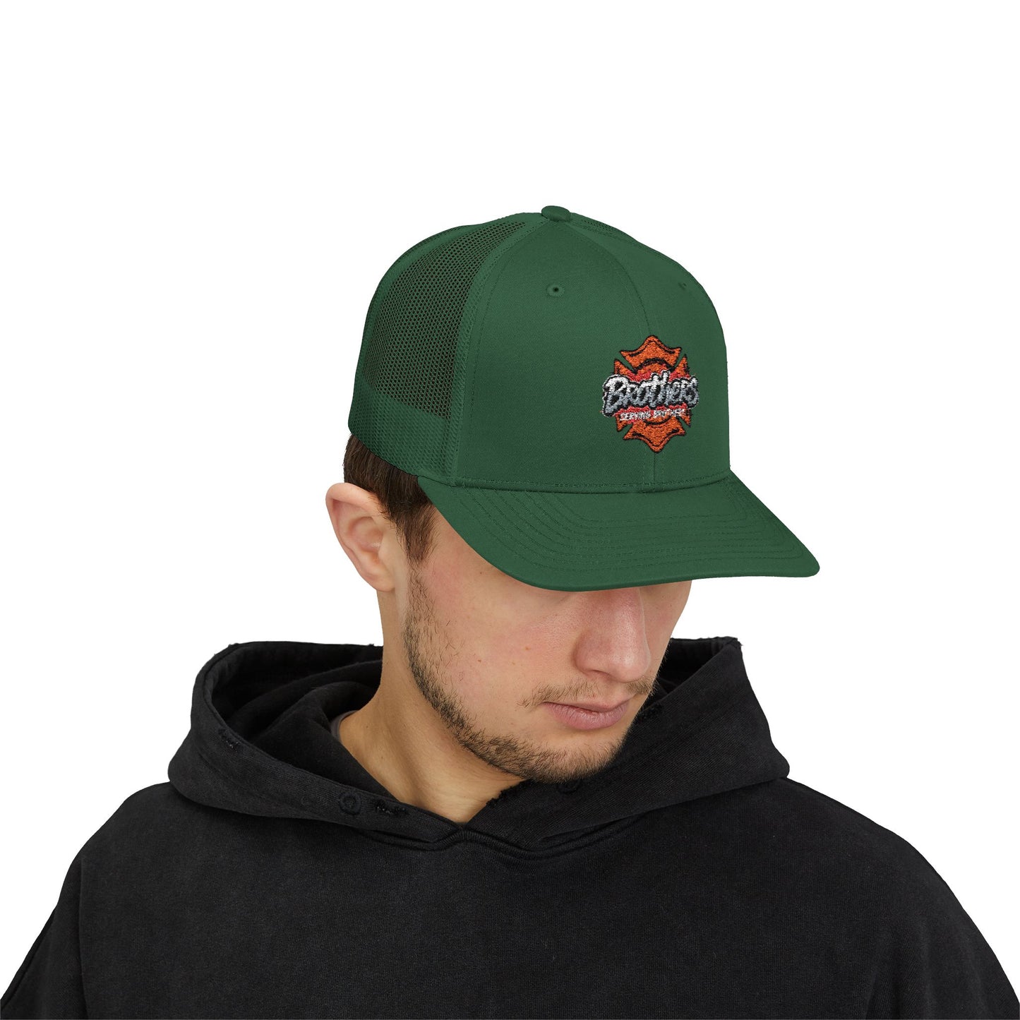 Brothers Serving Snapback Trucker Cap for Family and Friends