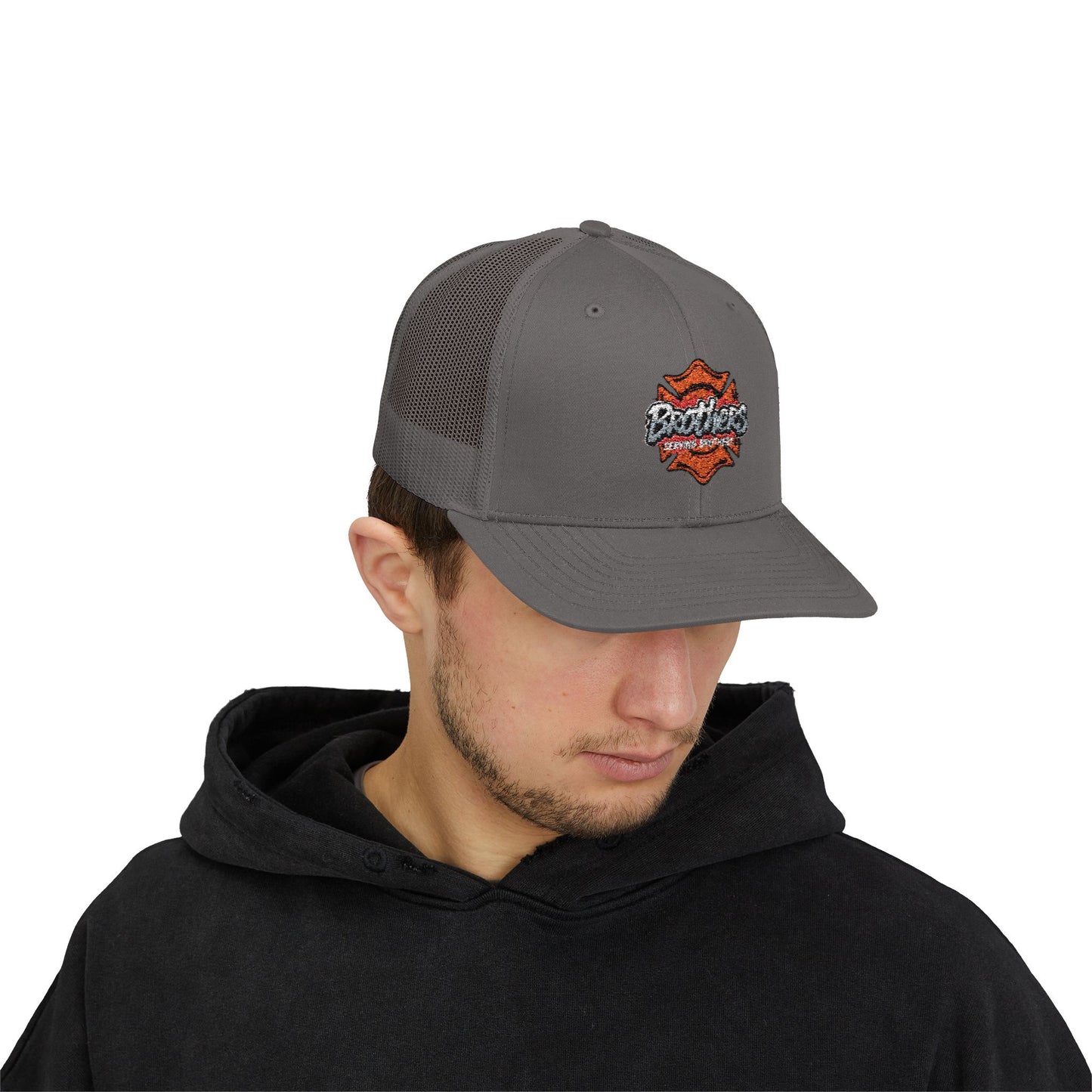 Brothers Serving Snapback Trucker Cap for Family and Friends