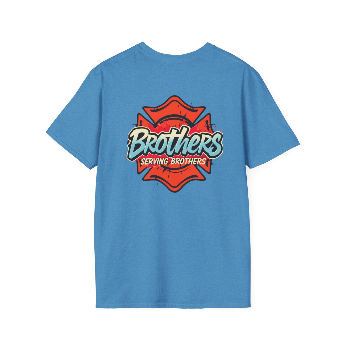Brothers Serving Brothers Unisex Softstyle T-Shirt - Fun Graphic Tee for Sibling Bonds