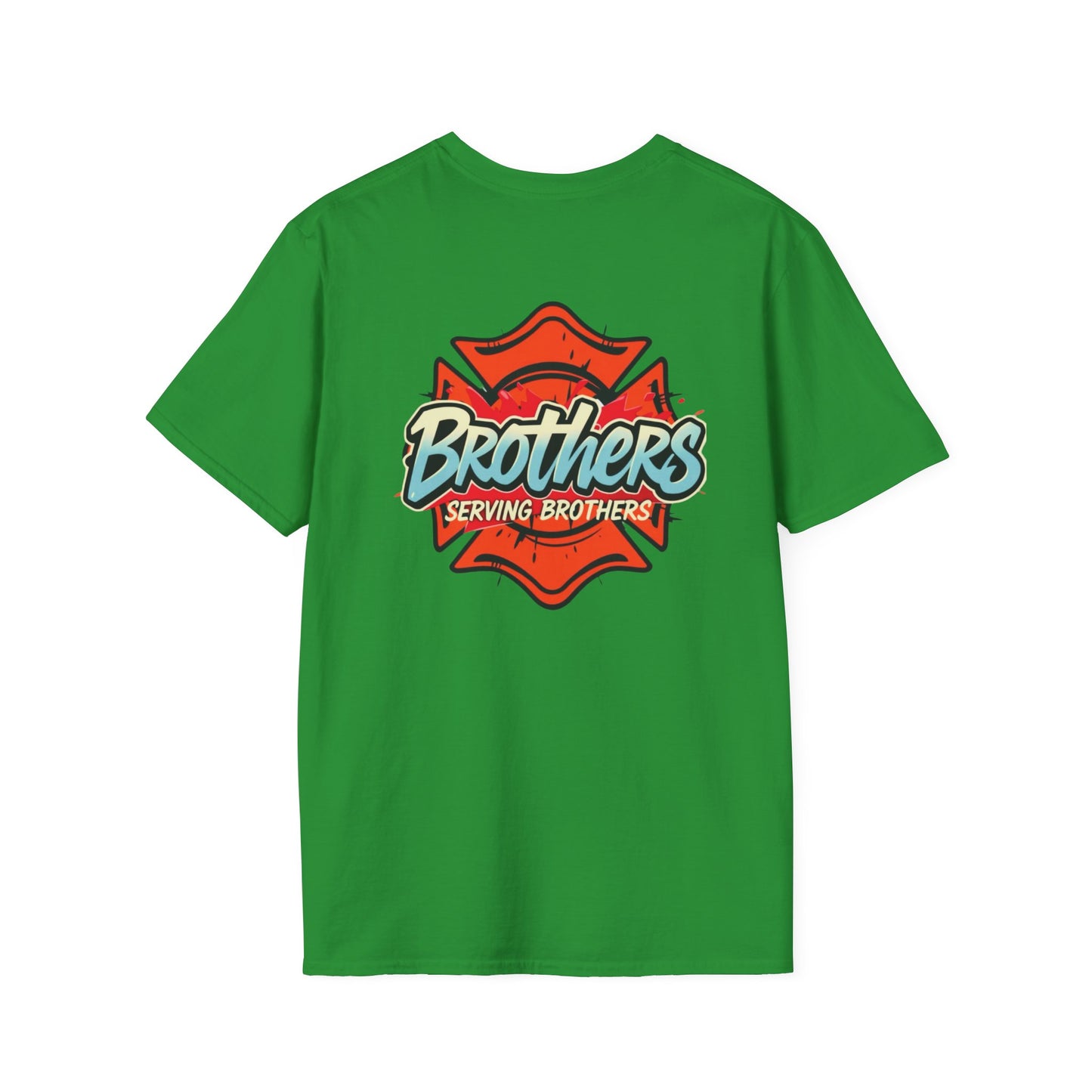 Brothers Serving Brothers Unisex Softstyle T-Shirt - Fun Graphic Tee for Sibling Bonds