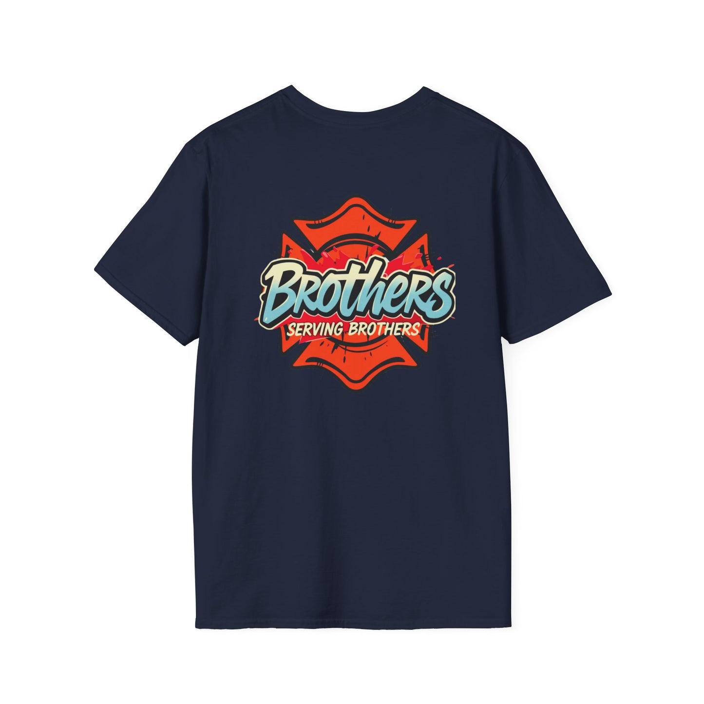 Brothers Serving Brothers Unisex Softstyle T-Shirt - Fun Graphic Tee for Sibling Bonds