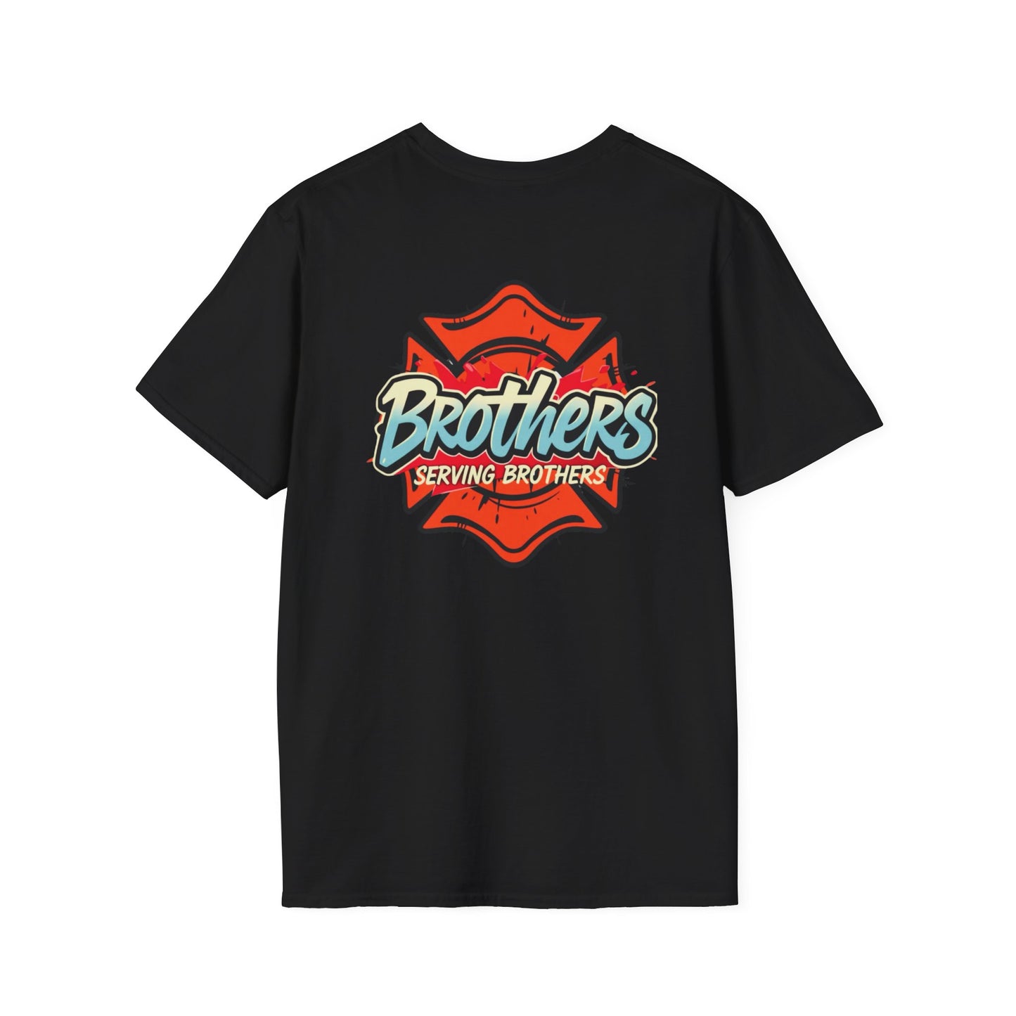 Brothers Serving Brothers Unisex Softstyle T-Shirt - Fun Graphic Tee for Sibling Bonds
