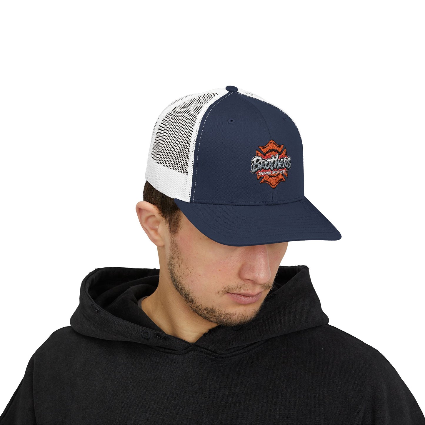 Brothers Serving Snapback Trucker Cap for Family and Friends