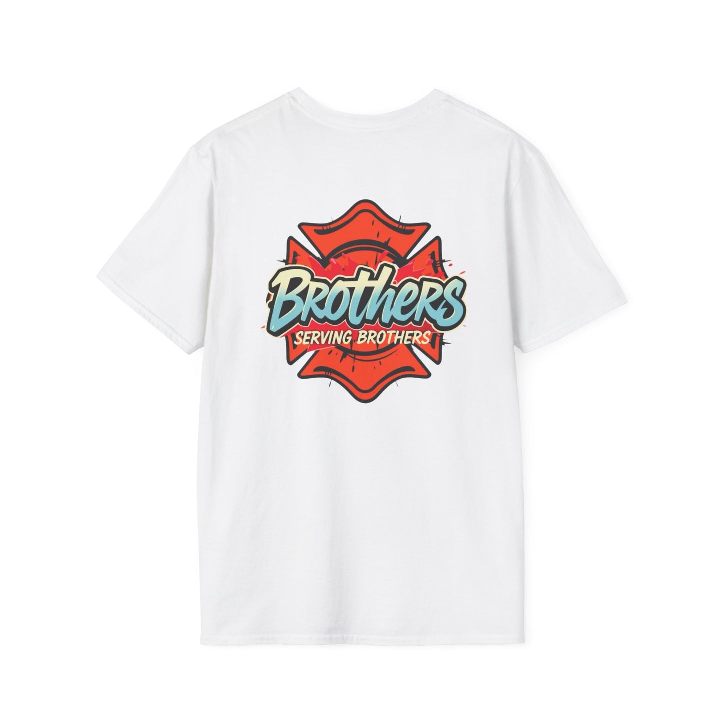 Brothers Serving Brothers Unisex Softstyle T-Shirt - Fun Graphic Tee for Sibling Bonds