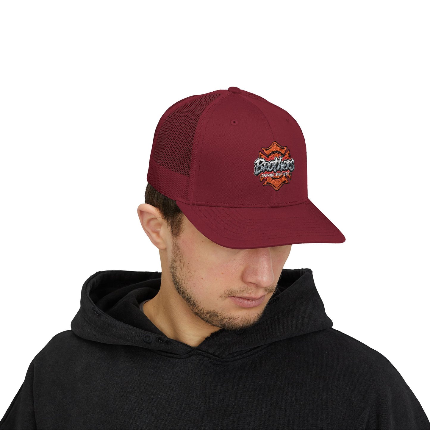 Brothers Serving Snapback Trucker Cap for Family and Friends