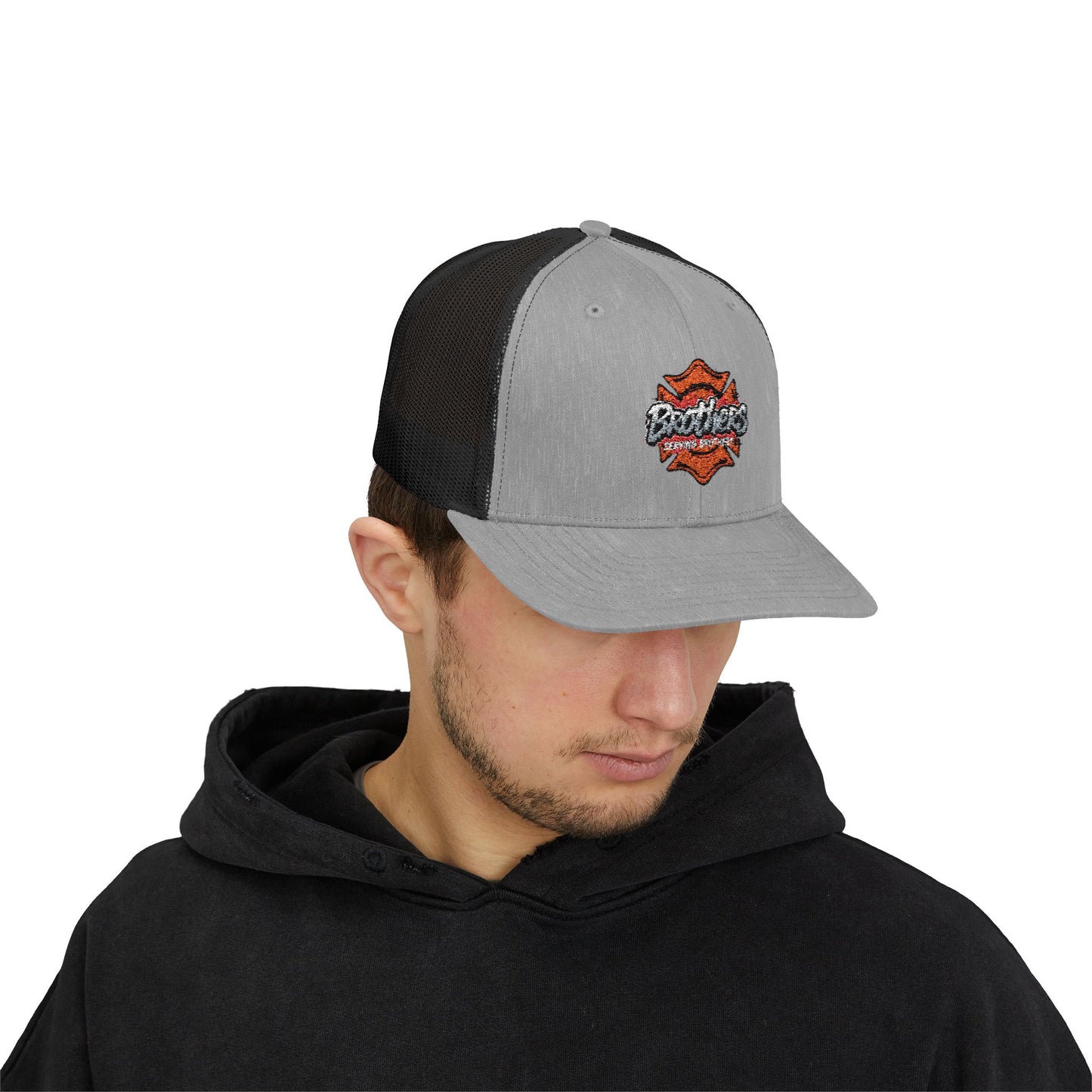 Brothers Serving Snapback Trucker Cap for Family and Friends