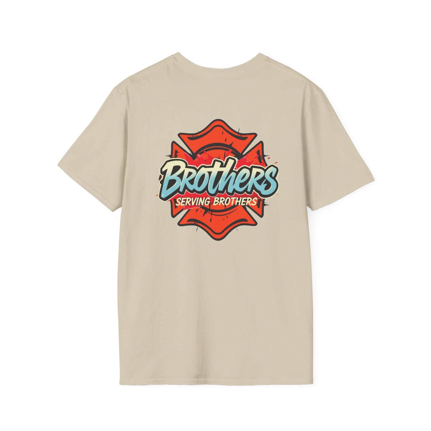 Brothers Serving Brothers Unisex Softstyle T-Shirt - Fun Graphic Tee for Sibling Bonds