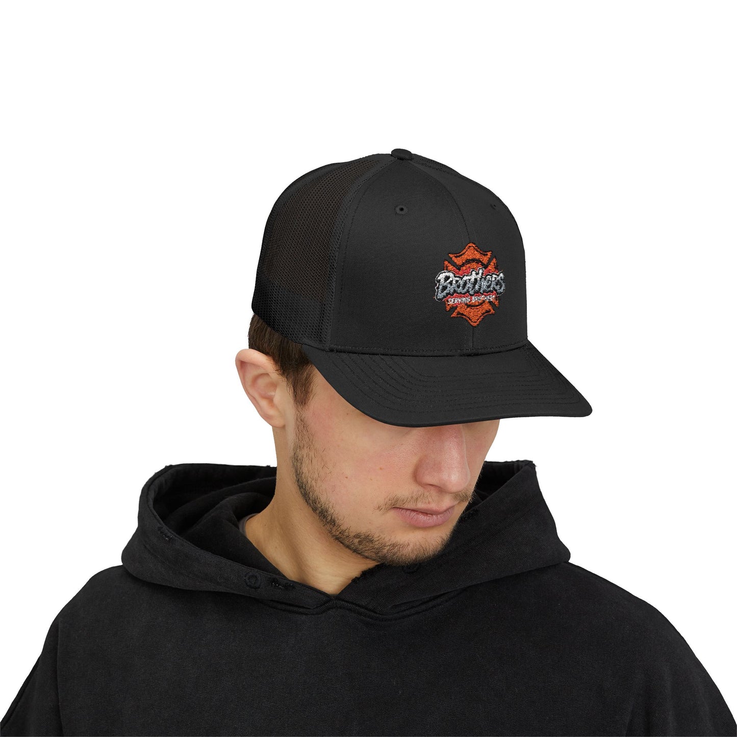 Brothers Serving Snapback Trucker Cap for Family and Friends