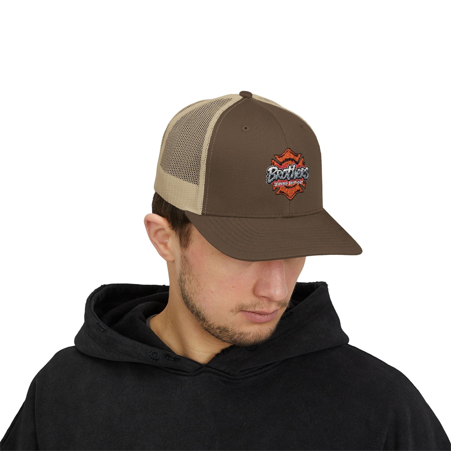 Brothers Serving Snapback Trucker Cap for Family and Friends