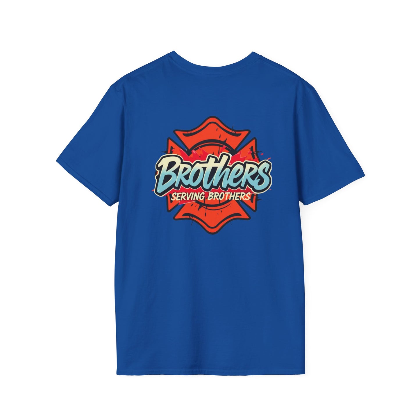 Brothers Serving Brothers Unisex Softstyle T-Shirt - Fun Graphic Tee for Sibling Bonds